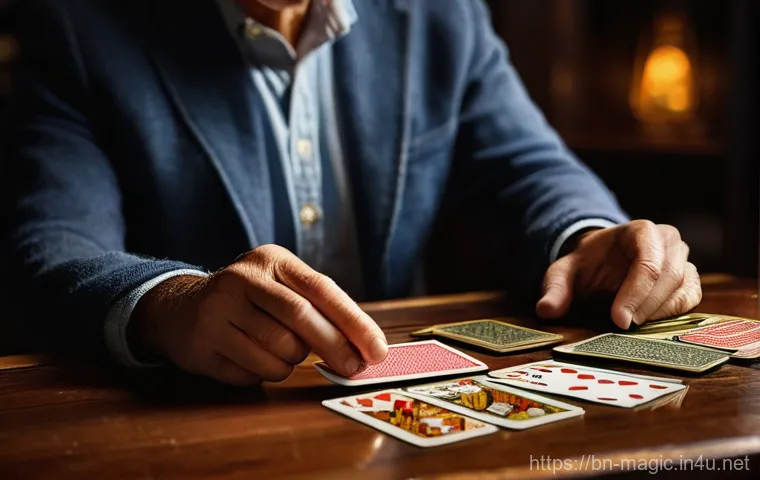 마술 카드 - **Prompt 1: Nostalgic Bridge Between Eras**
    "A warm, evocative scene depicting an adult man, app...