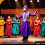 Home 18 마술 공연에서 중요한 스토리와 테마 - A vibrant magic show stage scene featuring a charismatic magician telling a heartfelt personal story...