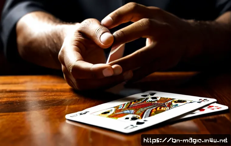 마술 종류별 기법 - Photorealistic close-up of a skilled magician at a polished wooden table performing elegant card sle...